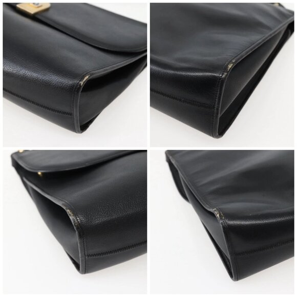 Christian Dior Shoulder Bag Leather Black Gold Auth BA5714 - Picture 16 of 16